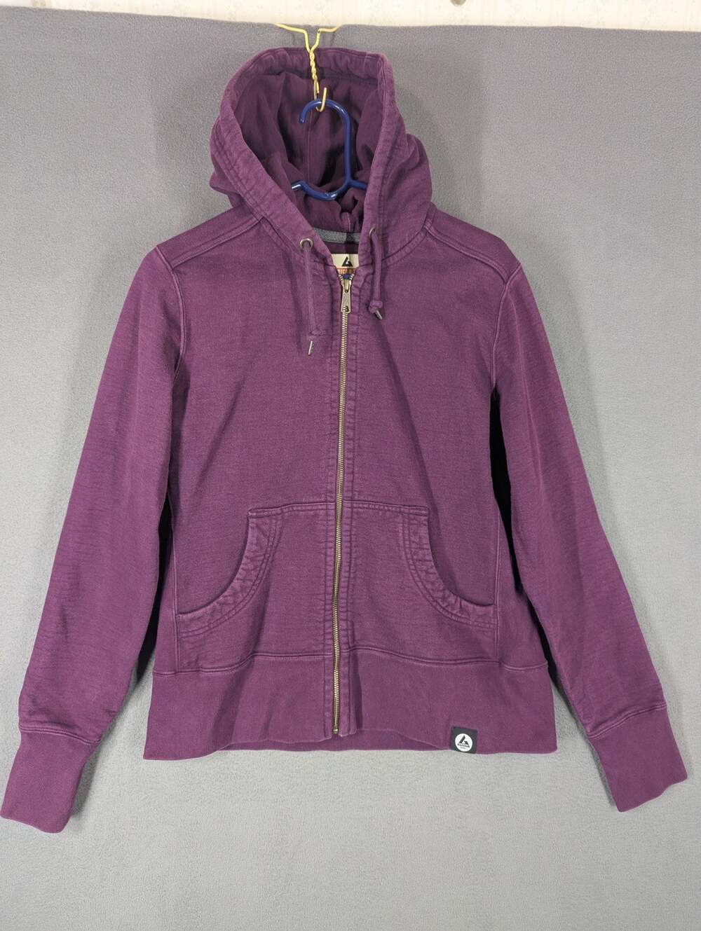 American Giant Hoodie Women's Large Purple Full Zip Heavyweight USA Made Cotton